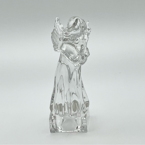 Vintage Mikasa Herald Collection Angel Mandolin Figurine Crystal Germany 1980s - Picture 4 of 12